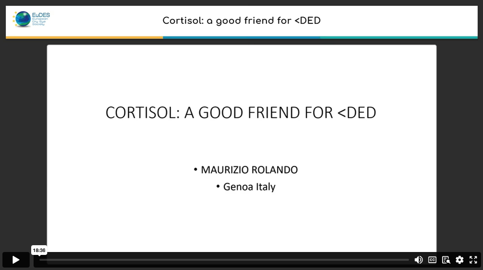 Cortisol: a good friend for <DED